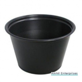 Amhil - Portion Cup, 2 oz, Black Plastic