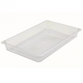 Winco - Food Pan, Full Size Clear PC Plastic, 2.5&quot; Deep