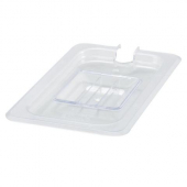 Winco - Food Pan Slotted Cover, 1/4 Size Clear PC Plastic