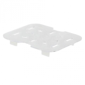 Winco - Food Pan Drain Shelf, 1/6 Size Clear PC Plastic