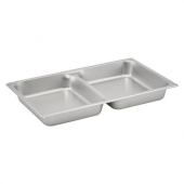 Winco - Steam Table Pan, Divided Full Size with 2.5&quot; Height, Stainless Steel