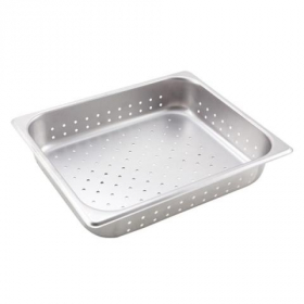 Winco - Steam Table Pan, 1/2 Size Perforated 25 Gauge Stainless Steel, 2.5&quot; Deep