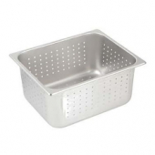 Winco - Steam Table Pan, 1/2 Size Perforated 25 Gauge Stainless Steel, 6&quot; Deep