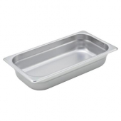 Winco - Steam Table Pan, 1/3 Size 22 Gauge Stainless Steel, 2.5&quot; Deep, Anti-Jam
