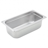 Winco - Steam Table Pan, 1/3 Size 22 Gauge Stainless Steel, 4&quot; Deep, Anti-Jam
