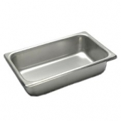 Winco - Steam Table Pan, 1/4 Size 25 Gauge Stainless Steel, 2.5&quot; Deep, Anti-Jam