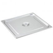 Winco - Steam Table Pan Cover, 2/3 Size Flat Solid Stainless Steel