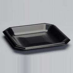 Genpak - Plate, 9&quot; Square Black Laminated Foam