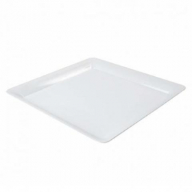 Fineline Settings - Platter Pleasers Cater Tray, 16&quot; Sqaure White Plastic