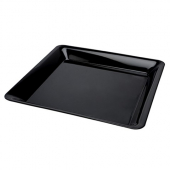 Fineline Settings - ReForm Platter, 14&quot; Square Black Plastic, 20 count