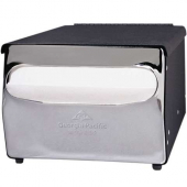 MorNap Napkin Dispenser, Full Fold Cafeteria Style, Black &amp; Chrome, each