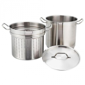 Winco - Steamer/Pasta Cooker, 20 oz Stainless Steel