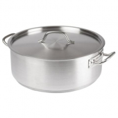 Winco - Brazier with Cover, 20 Quart Stainless Steel