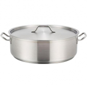 Winco - Brazier with Cover, 30 Quart Stainless Steel