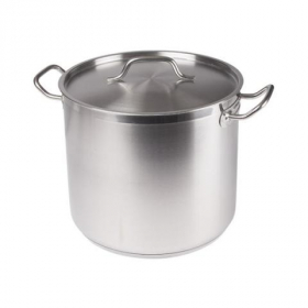 Winco - Stock Pot, 20 Quart Stainless Steel with Cover