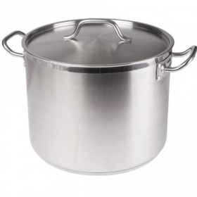 Winco - Stock Pot, 24 Quart Stainless Steel with Cover