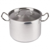 Winco - Stock Pot, 8 Quart Stainless Steel with Cover