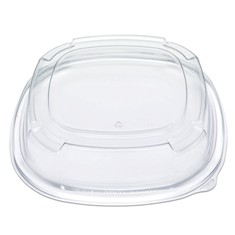 Fresh &#039;n Clear Catering Tray 3&quot; High Dome Lid, 12&quot; Clear PET Plastic