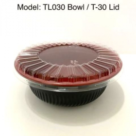 Bowl Lid, Fits 30 oz Black/Red Bowl
