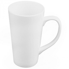 World Tableware - Tall Bistro Mug, 10 oz Bright White Porcelain