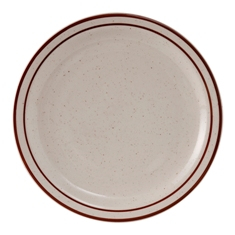 Tuxton - Bahamas Plate, 9.5&quot; Eggshell with Brown Speckles