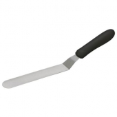 Winco - Spatula with Offset, 6.5x1.3125 Stainless Steel with Black PP Handle