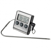 Winco - Digital Roasting Thermometer, -58 to 572 degrees F, 1.875&quot; LCD Display and 6&quot; Stainess Steel
