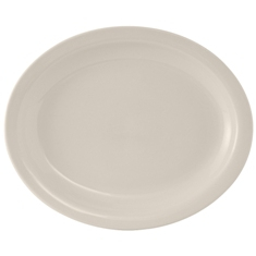 Tuxton - Nevada Platter, 9.5x7.5 American White/Eggshell