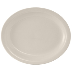 Tuxton - Nevada Platter, 13.25x10.5 American White/Eggshell