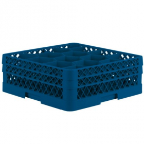 Vollrath - Traex Glass Rack Max with 12 Compartments (Full Size), Blue Plastic