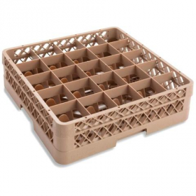 Vollrath - Traex Glass Rack with 25 Compartments (Full Size), Beige Plastic