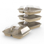 TTM - Food Container Base, 3-Compartment 12x8.5x1.5 Bagasse, 400 count