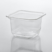 TTM - Food Container, 16 oz Square PET Clear Base, 1200 count