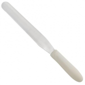 Winco - Bakery Spatula, 8&quot; Stainless Steel Blade with White Plastic Handle