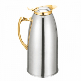 Carafe, 33 oz Stainless Steel Lined with Gold Trim