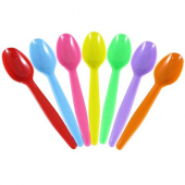 Karat - Teaspoon, Heavy Weight Rainbow PS Plastic