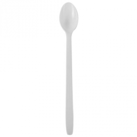 Karat - Soda Spoon, Heavy Weight 8&quot; White PP Plastic