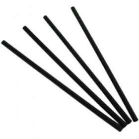 Unwrapped Straw, 7.75&quot; Giant Black