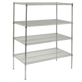 Winco - Wire Shelving Set, 24x30x86 Chrome Plated with 5 Shelves