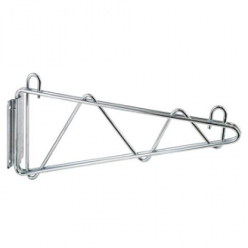 Winco - Wire Shelving Wall Mount Brackets, 14&quot; Chrome Plated,2 pack