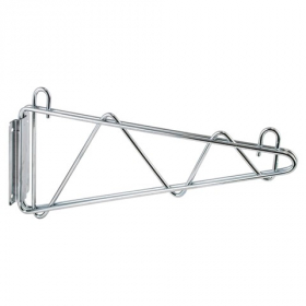 Winco - Wire Shelving Wall Mount Brackets, 18&quot; Chrome Plated, 2 pack