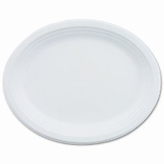 Chinet Platter, 9.75x12.5 White Oval