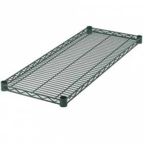 Winco - Wire Shelving Set, 24x24 Green Epoxy Coated with 5 Shelves
