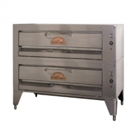 Montague - Hearthbake Pizza Oven, Gas Double Deck with 4 Burners, 62x40.5x31 with 5&quot; Casters