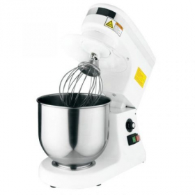Omcan - Baking Mixer with Guard, 7 Quart White with Variable Speed Controls