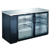 Omcan - Back Bar Cooler, 48.8x24.4x35.6 Stainless Steel Top and Interior with Vinyl Black Exterior a