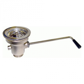 GSW - Twist Handle Waste Valve with Strainer, 3.5&quot; Sink Opening and 2&quot; Drain Outlet