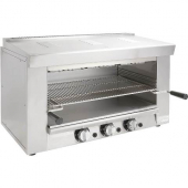 Admiral Craft - Black Diamond Cheesemelter Broiler, 21x35x23 with 3 Natural Gas Burners, Stainless S