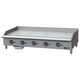 Admiral Craft - Black Diamond Griddle with 5 Burners, 60&quot; Thermostatic Natural Gas, 60x16x32 Stainle