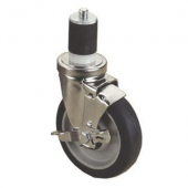 Caster with Swivel Stem with Side Brake, 5&quot;, Medium Duty Stainless Steel